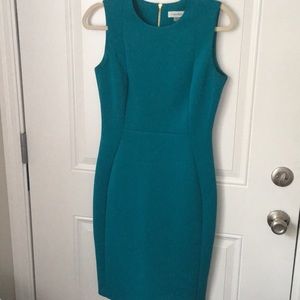 Calvin Klein, Teal fitted dress